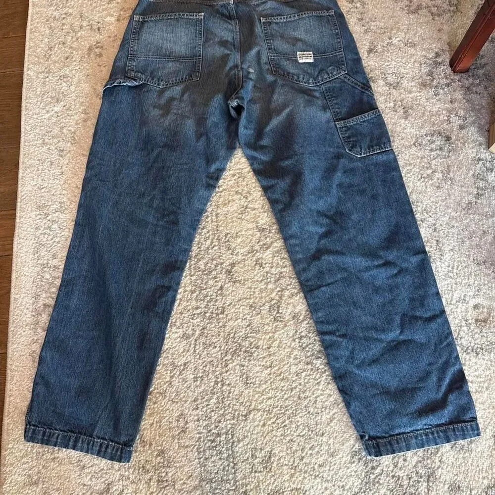 Levi's Signature Carpenter Jeans Blue Denim Relaxed Straight Utility Men's 36x32